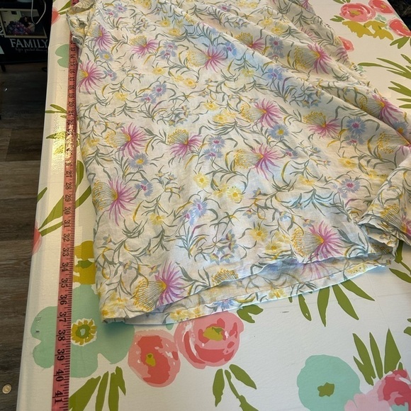 Joie 3X 100% Linen white and floral flutter sleeve shift dress - Picture 6 of 8